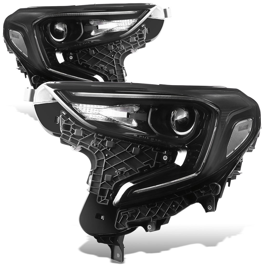 Projector Headlights Lamps for GMC Terrain (2018–2021) - Black Housing, Amber Corner