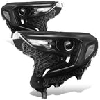 Projector Headlights Lamps for GMC Terrain (2018–2021) - Black Housing, Amber Corner