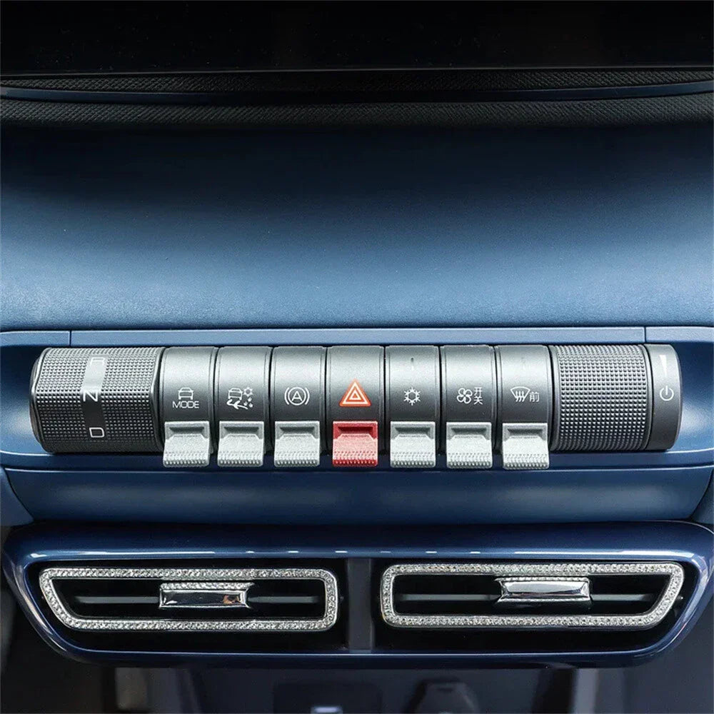 7Pcs Air Conditioning Control Button Stickers for BYD Dolphin Seagull