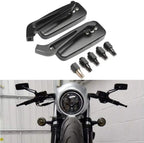 Motorcycle Rectangle Side Mirrors M8 M10 for Harley Kawasaki Honda Yamaha