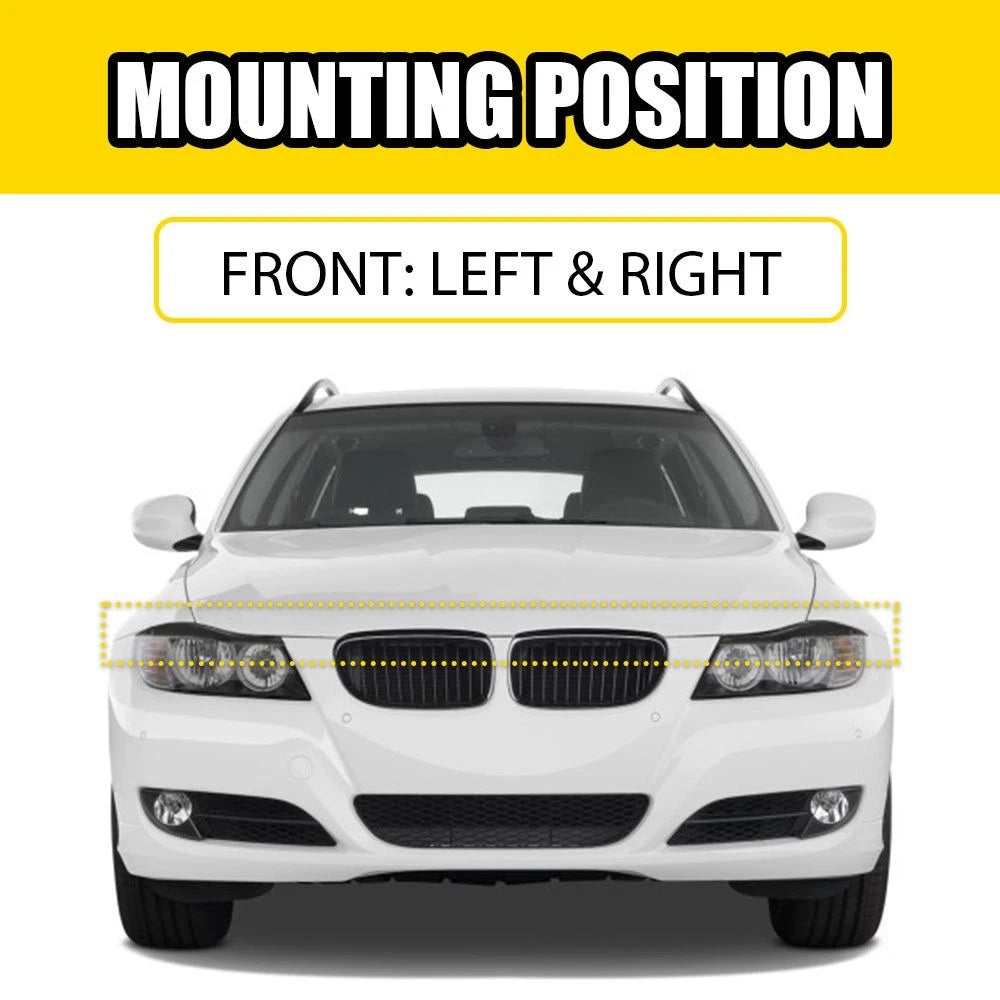 Black Headlight Eyelid Trim for BMW 3 Series E90 E91 (2005-2012)