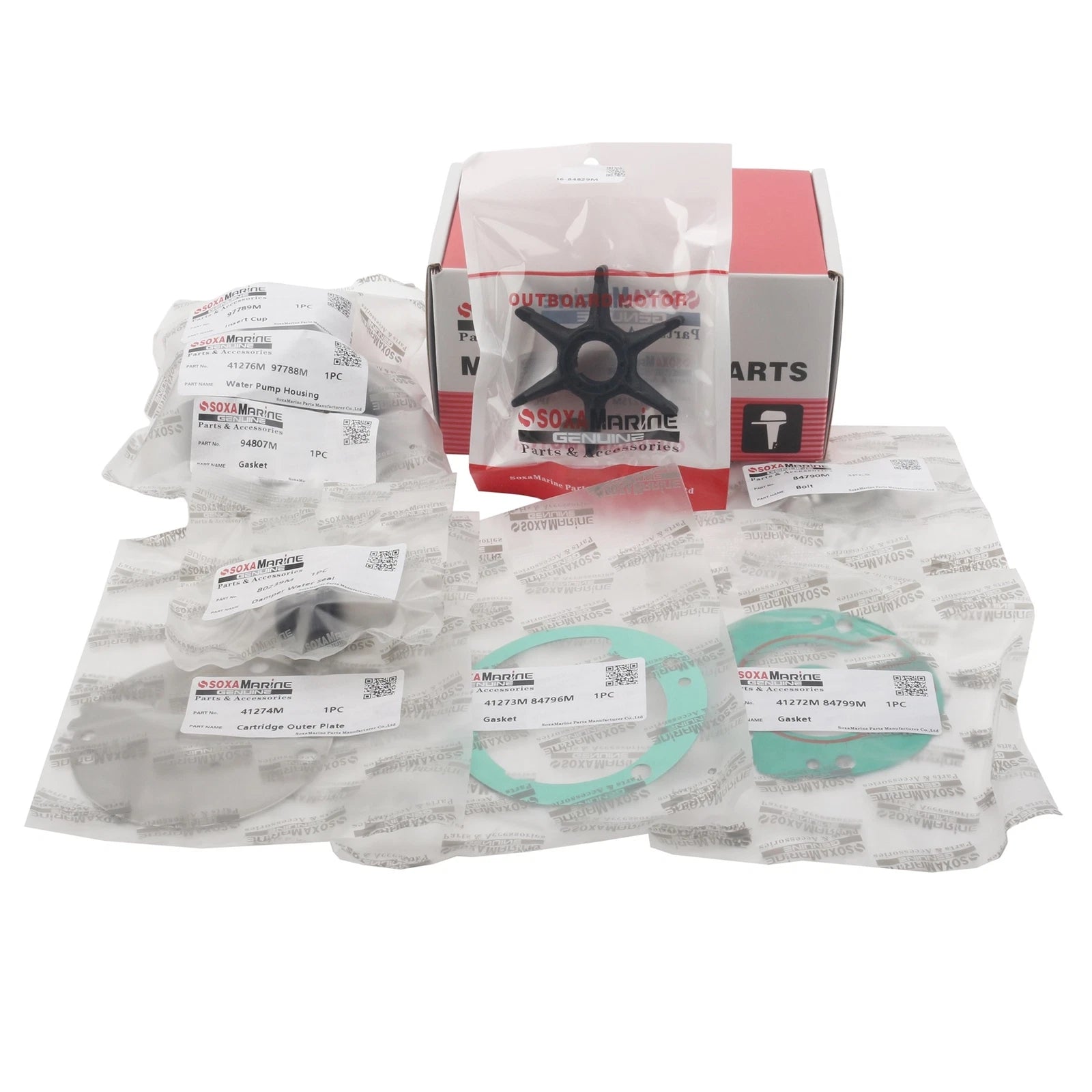 Water Pump Rebuild Service Kit for Mercury Mariner Outboard Motor (97793M, 95611M)