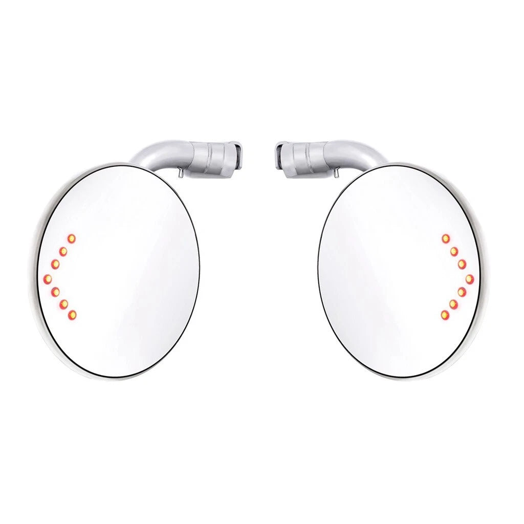 Stainless Peep Mirrors with LED Turn Signal Pair for Ford Ranger (2011–2018)
