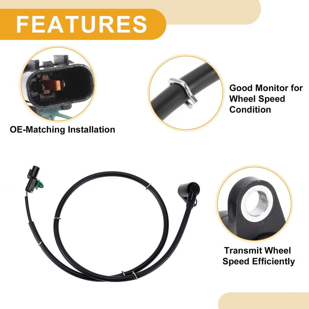ABS Wheel Speed Sensor No.MR307049 for Mitsubishi Montero (1997–2000) Rear
