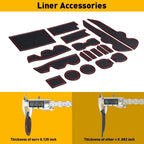 Set of 18 Liner Accessories for Toyota Tacoma (2016–2023) Cup Console Inserts