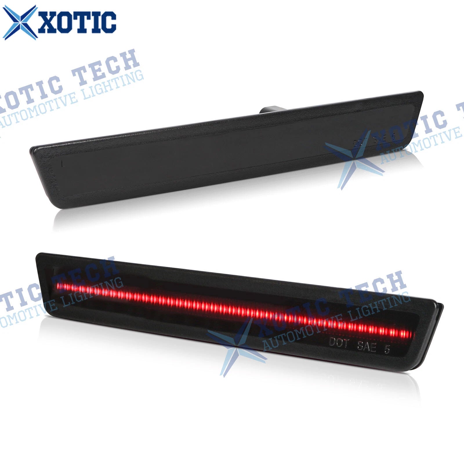 Front Rear LED Side Marker Light for 2015-2023 Dodge Challenger (Smoked)