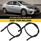 Black Roof Trim Molding Kit for Toyota Corolla Sedan (2014–2017)