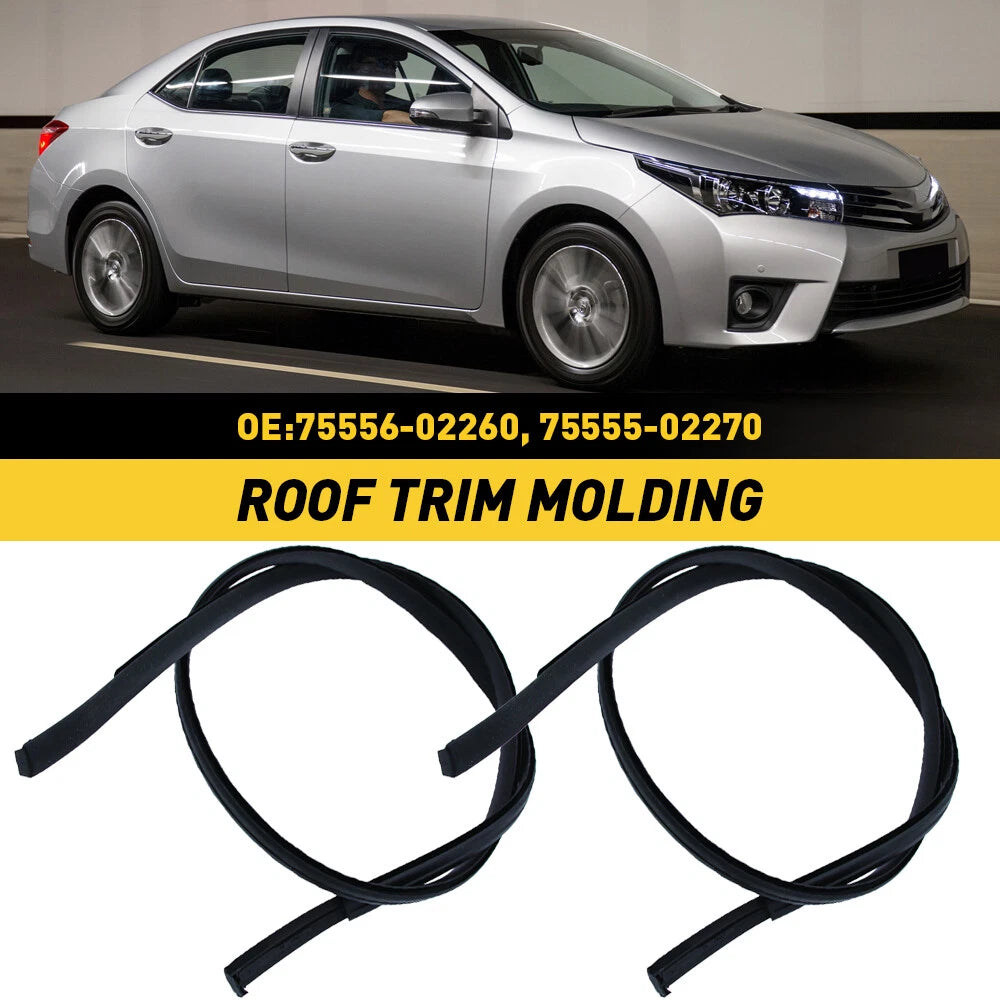 Black Roof Trim Molding Kit for Toyota Corolla Sedan (2014–2017)