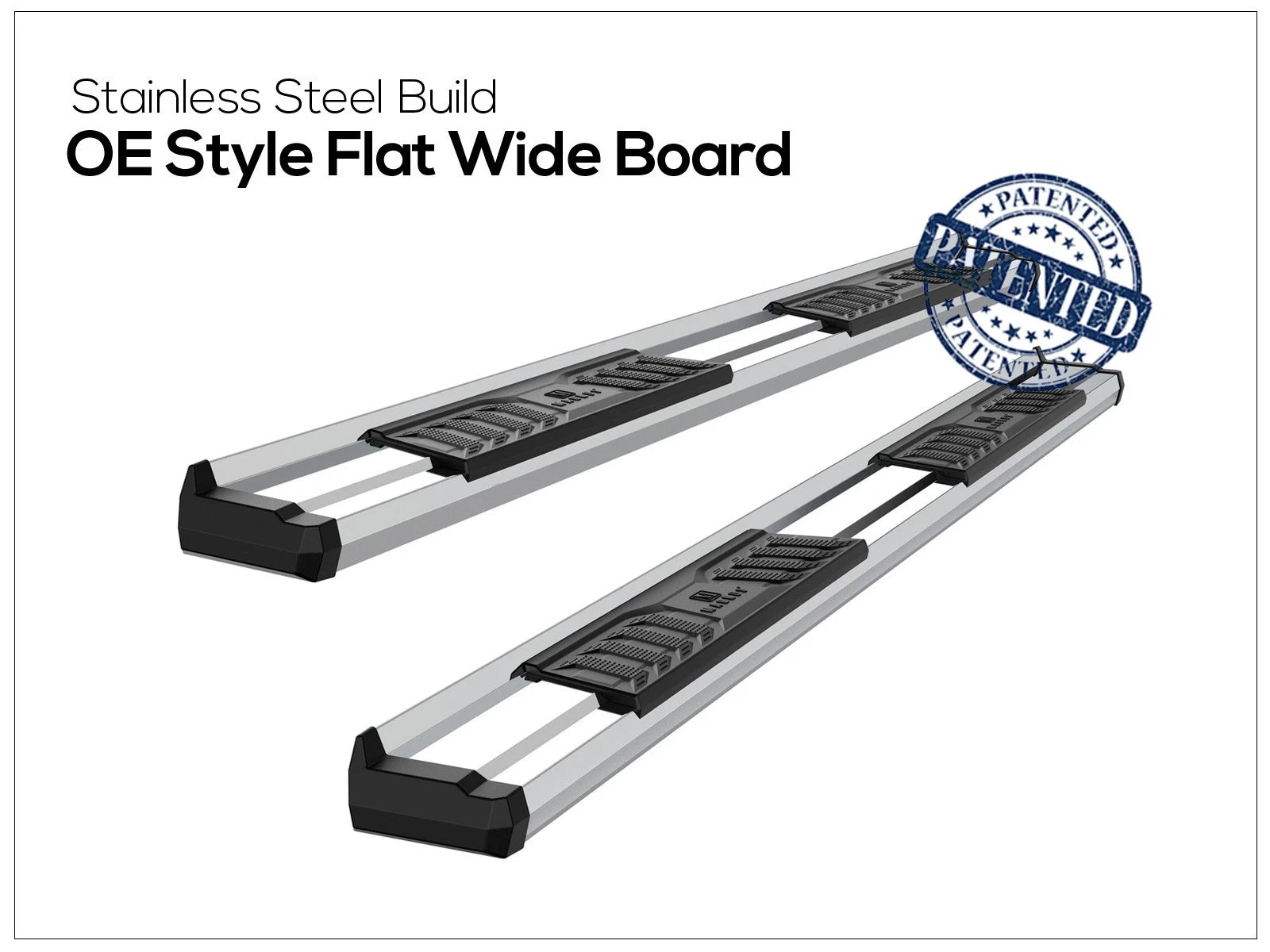 Chrome Board Side Steps for Toyota Land Cruiser (2024-2026)