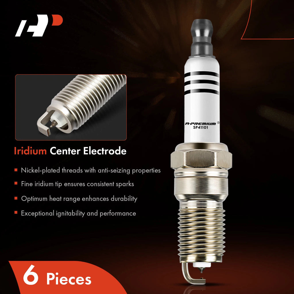 Set of 6 Iridium Platinum Spark Plugs for Chevy Malibu (2002–2006)