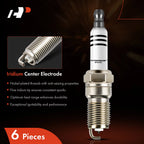 Set of 6 Iridium Platinum Spark Plugs for Chevy Malibu (2002–2006)