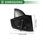 Left Side Door Mirror for Toyota Yaris Hatchback (2012–2018) Manual Folding Gloss Black