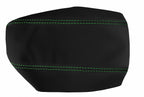 Leather Console Lid Armrest Cover for Honda Civic (2006–2011) Green Stitch