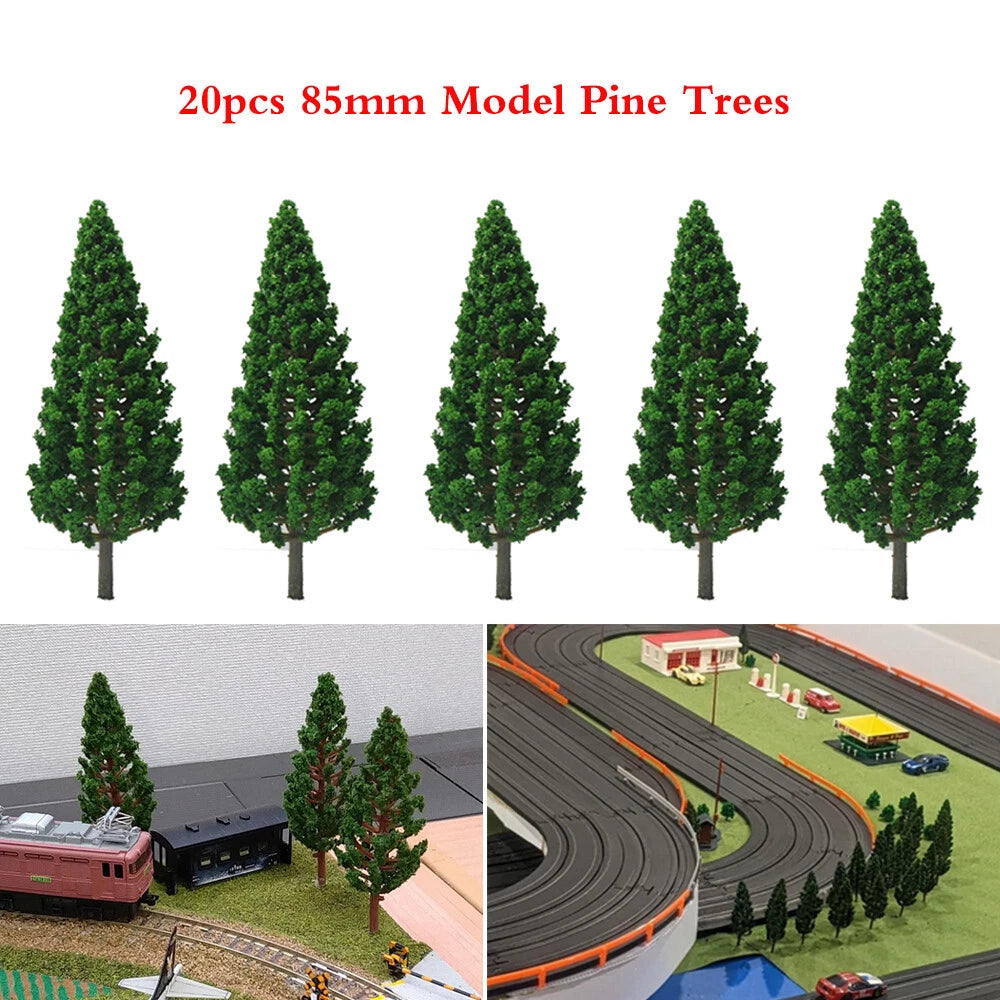 20pc Pine Tree Scenery for Model Railroad Diorama (Scale)