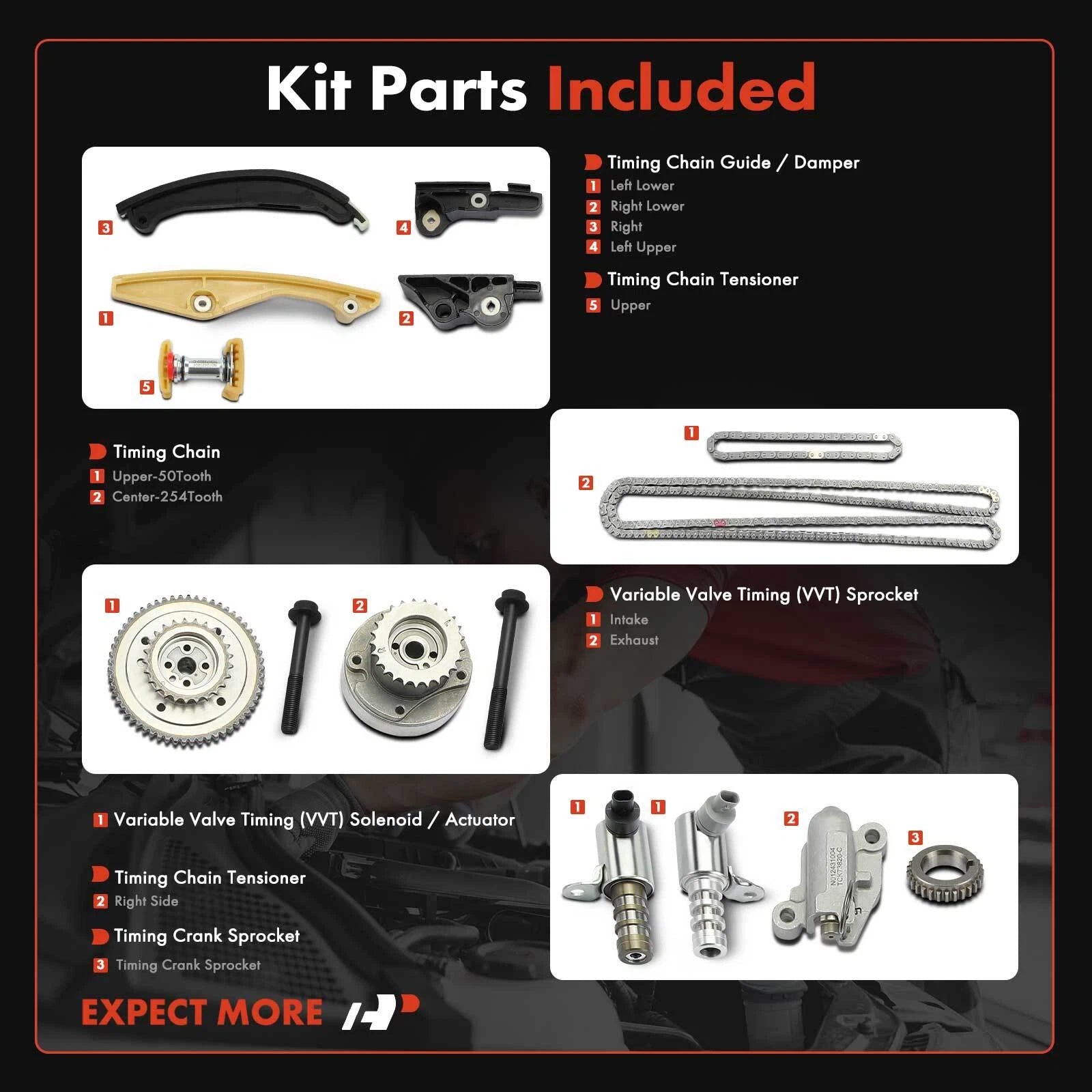 Timing Chain Kit for Ford Transit-150 Transit-250 (2015-2016)