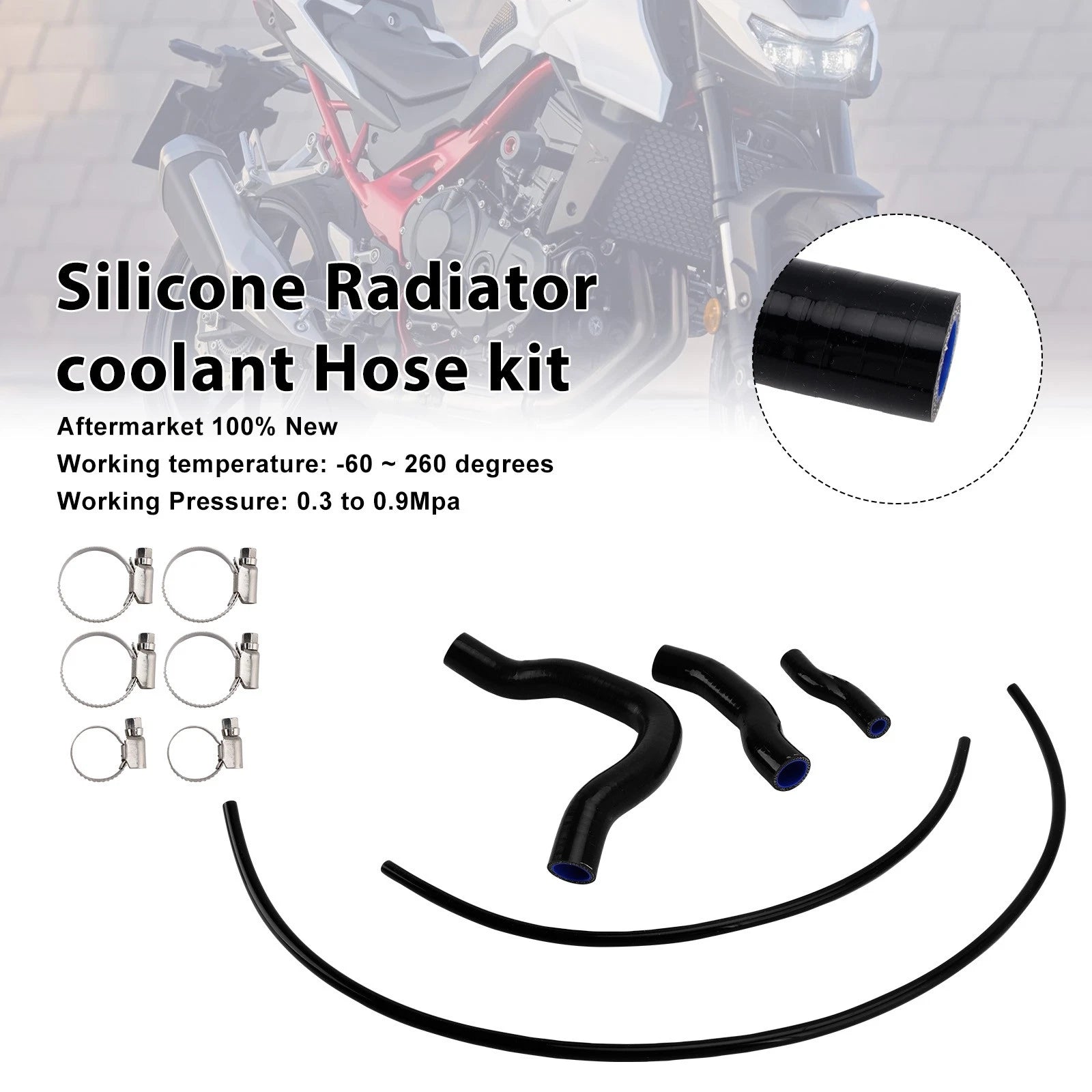 Silicone Radiator Coolant Hose for Honda CB750 Hornet XL750 Transalp (2023–2025)