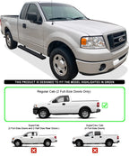 iBoard Running Boards for Ford F150 Regular Cab (2004-2008) 6" Matte Black