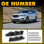 Set of 2 Front Left & Right Outer Bumper Cover Brackets for Nissan Pathfinder (2013–2019)