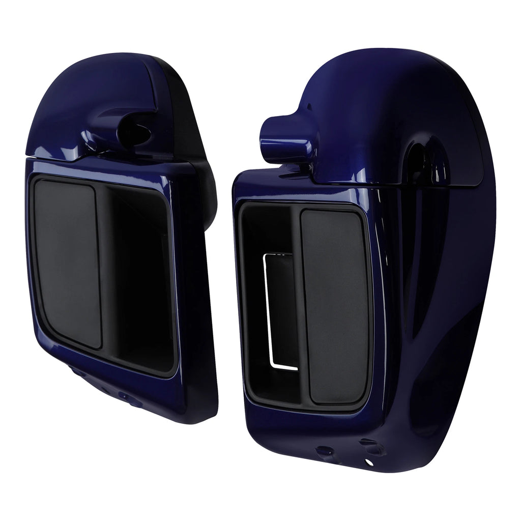 Lower Vented Fairings for Harley Touring (2014–2024) Zephyr Blue/Black Sunglo