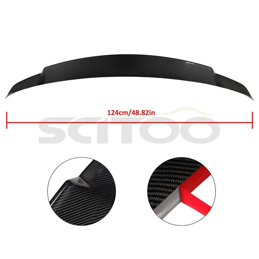Real Carbon Fiber Rear Trunk Lid Spoiler for Infiniti G37 G25 (2007–2013)