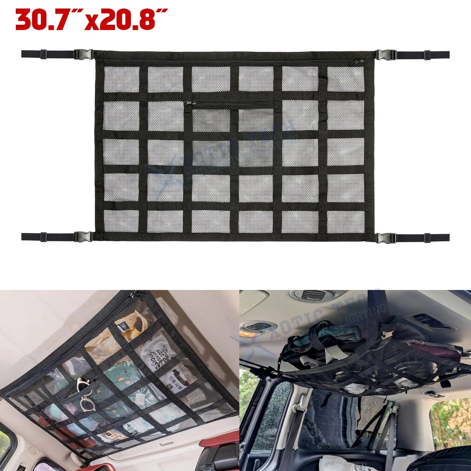 Cargo Net Pocket Roof Storage Organizer for Honda Civic (2016–2025)