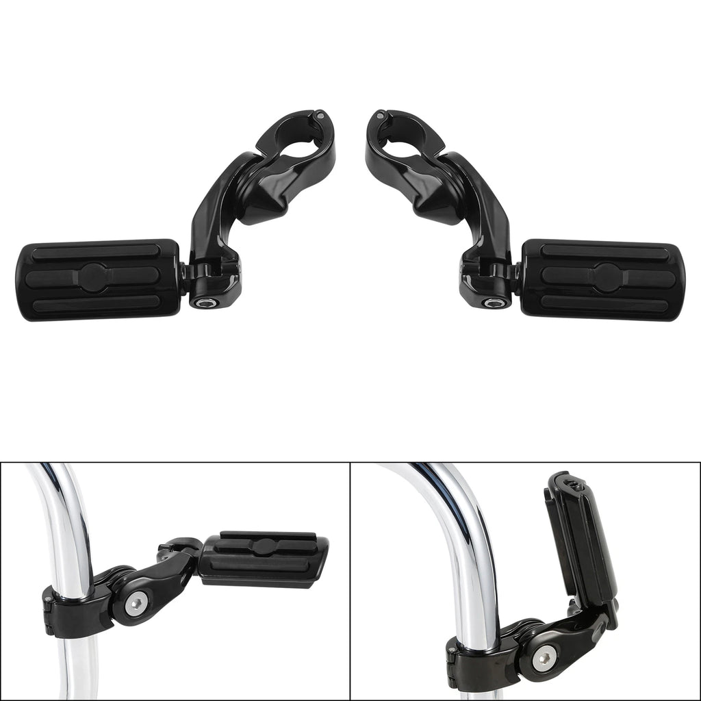 1-1/4" Universal Highway Short Angled Foot Pegs for Harley (Fits )
