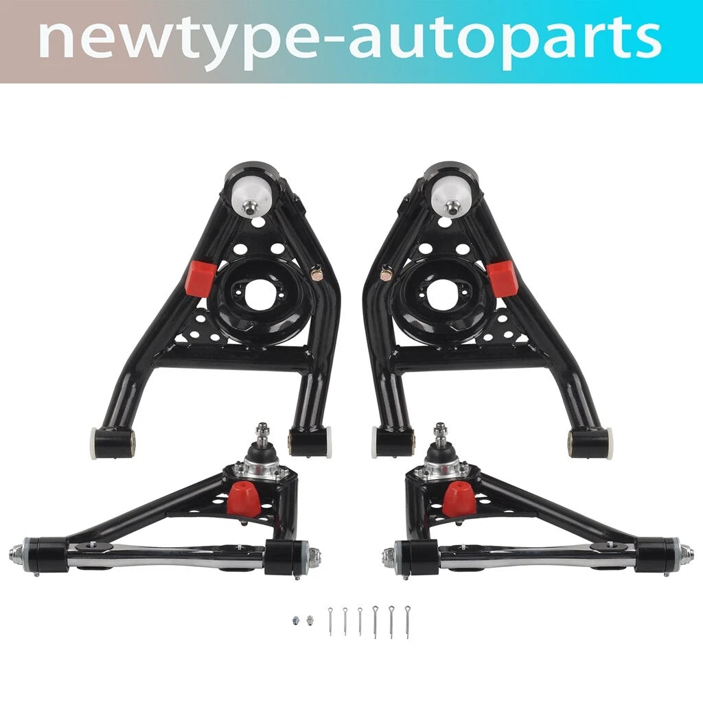 Set of 4 Tubular Control Arms for Camaro (1967–1969) & Nova (1968–1974) Black
