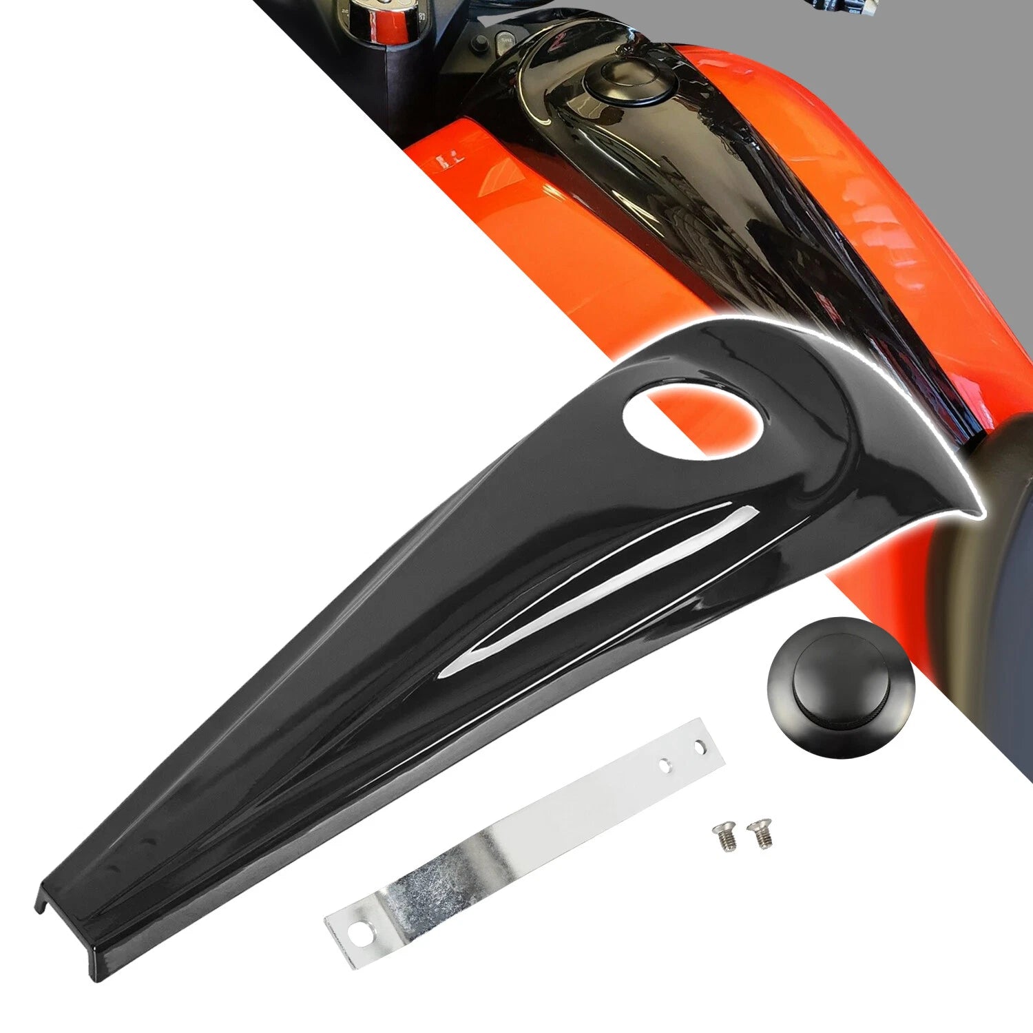 Dash Fuel Console + Gas Tank Cap Cover for Harley Road Street Electra Glide (2008–2023)
