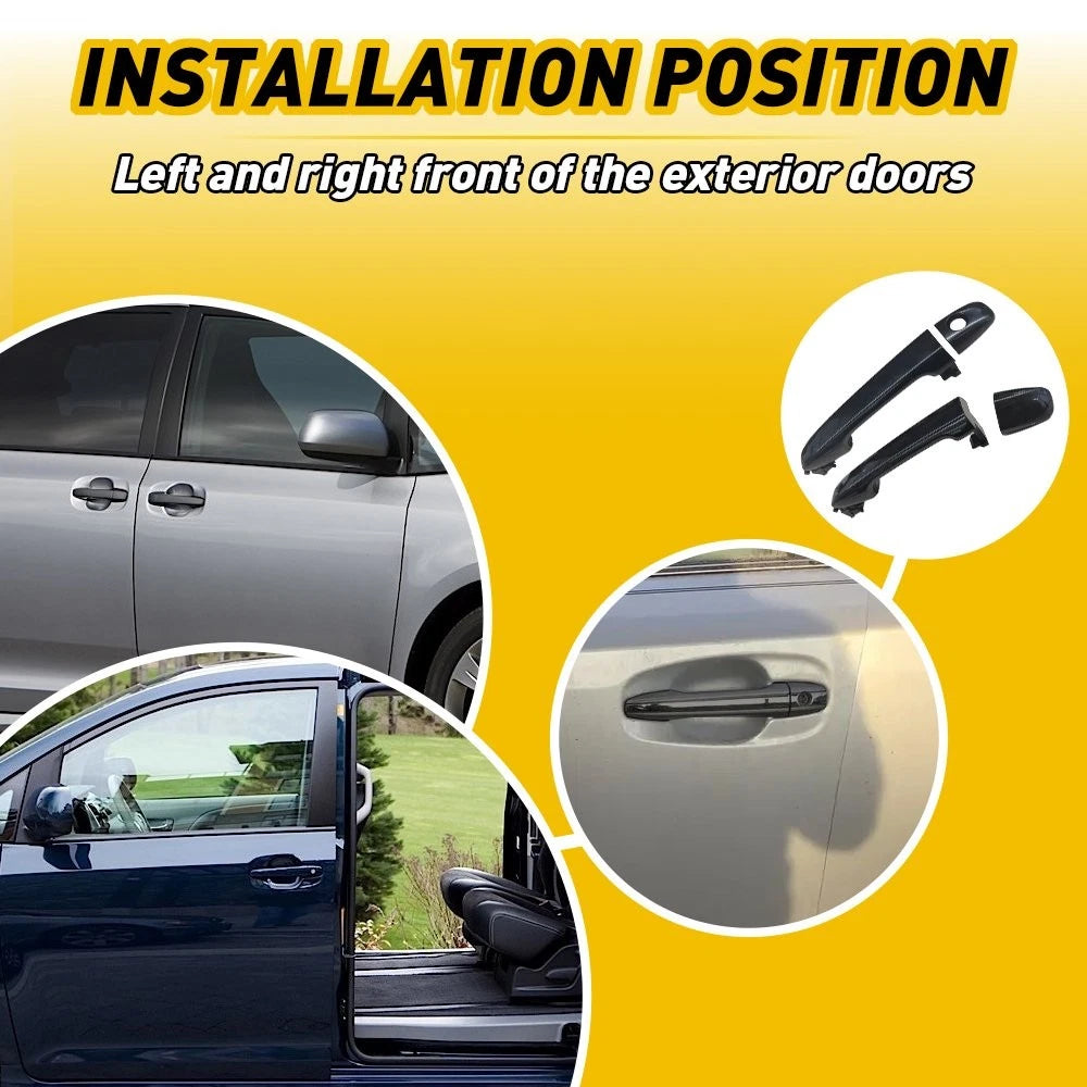 Exterior Door Handle Set for Toyota Venza (2009–2012) & Sienna (2011–2015)