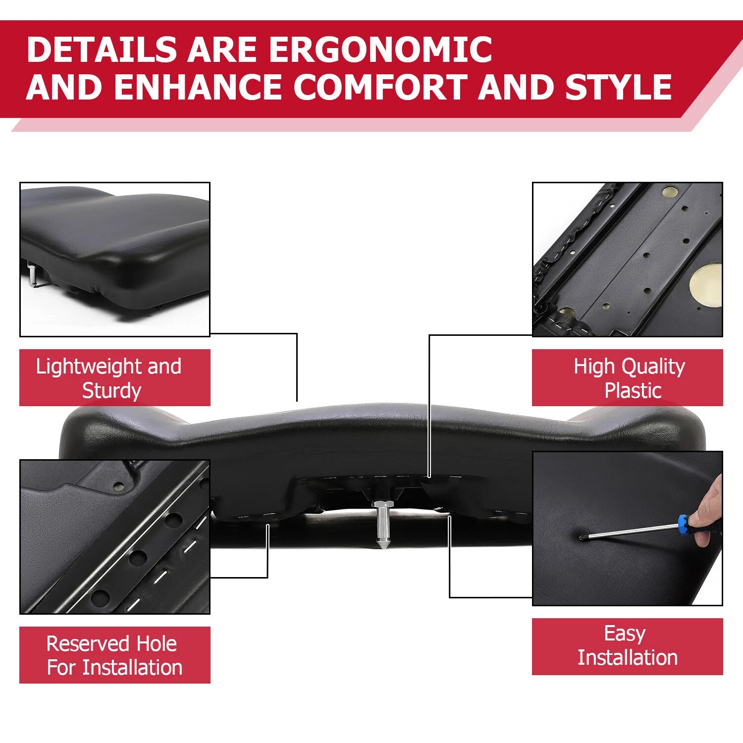 Driver Seat Bottom Cushion for Polaris Ranger XP 900 (2013–2019)