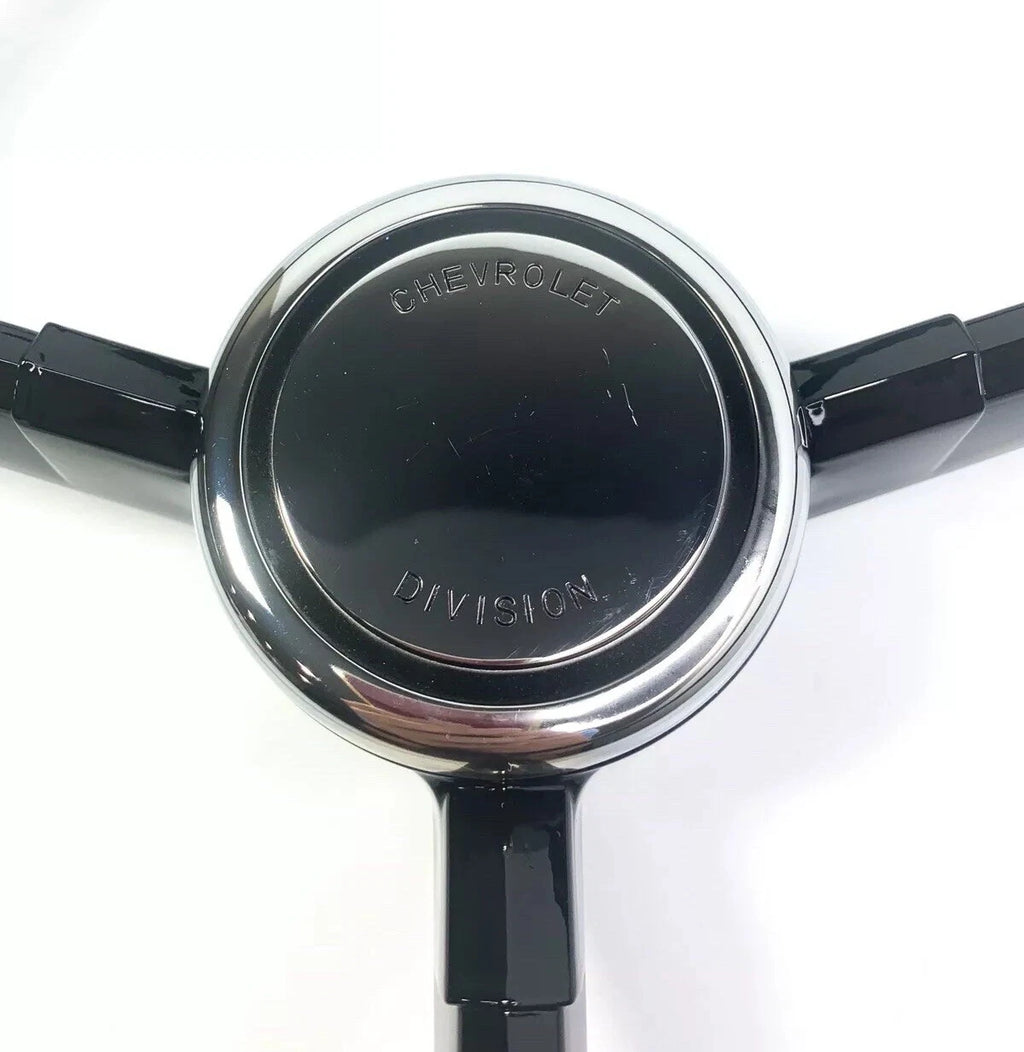 Steering Wheel Replacement Black 3 Spoke for 1967–1968 Chevrolet Pickup
