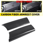ABS Carbon Fiber Armrest Storage Box Cover for Mercedes C GLC E Class (2015–2020)