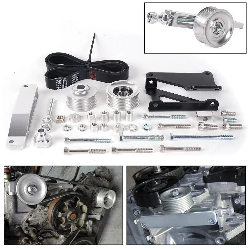 K Series AC PS Eliminator Pulley Kit for Honda Acura K20 K24 (2002–2006)