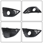 Set of 4 Fog Lamp Covers for Ford Fusion (2010–2012) Black Bezel