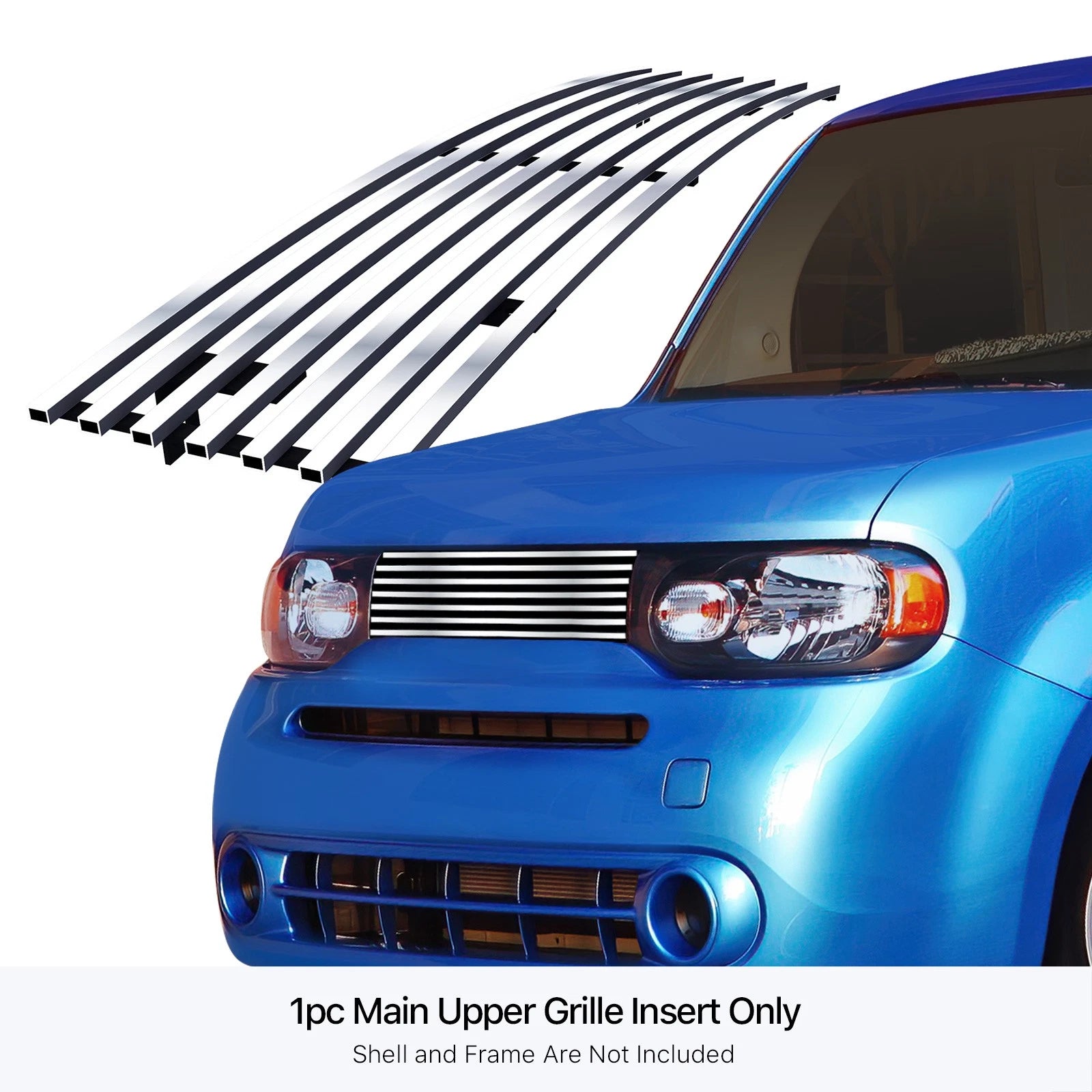 Stainless Steel Chrome Billet Grille Insert for Nissan Cube (2009-2014)