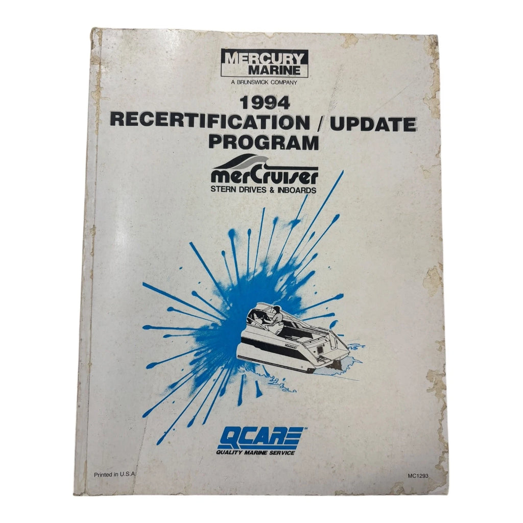 Mercury Marine MC1293 Service Manual for Mercury Marine (1994)