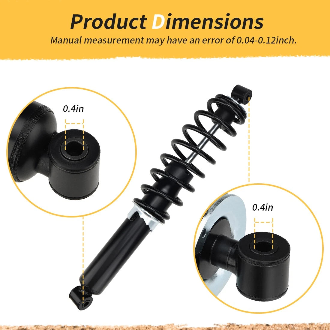 Rear Shocks Absorber for Polaris Scrambler 850, Sportsman 550, 850, 1000 XP (2014–2023)