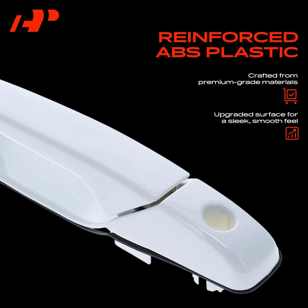 2X Front Painted White Door Handle for Chevy Silverado GMC Cadillac