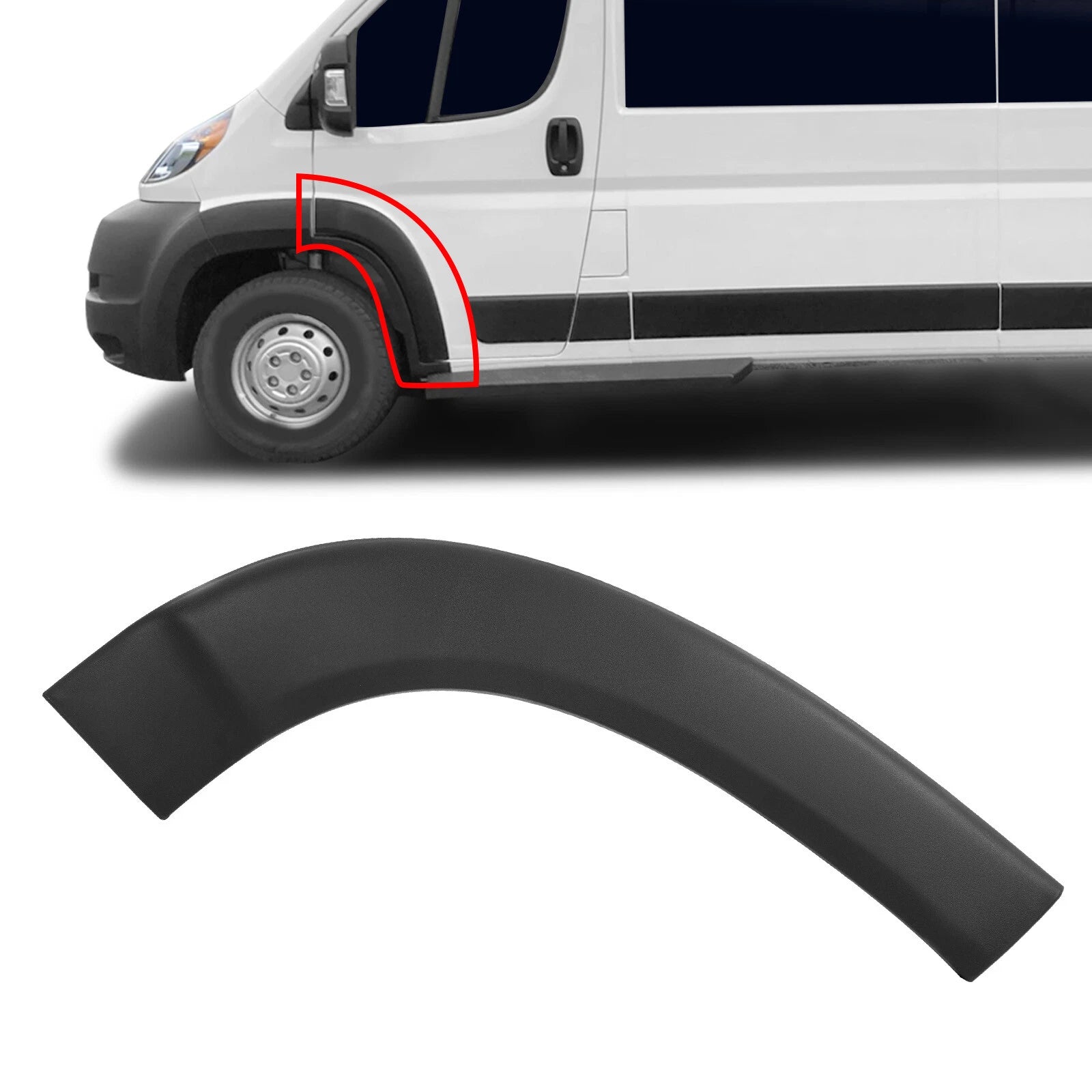 Front Door Fender Flare Molding Trim Left for Dodge Ram ProMaster (2019–2022)
