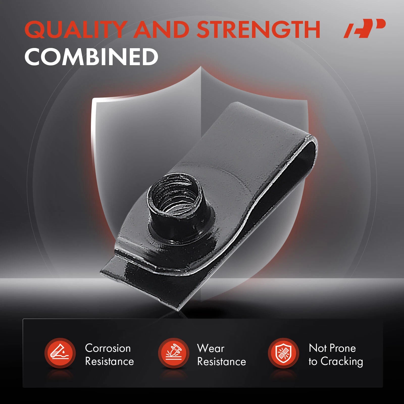 50Pcs M6-1.0 Steel U-Type Nut for Chevrolet Equinox Malibu (2010–2023)