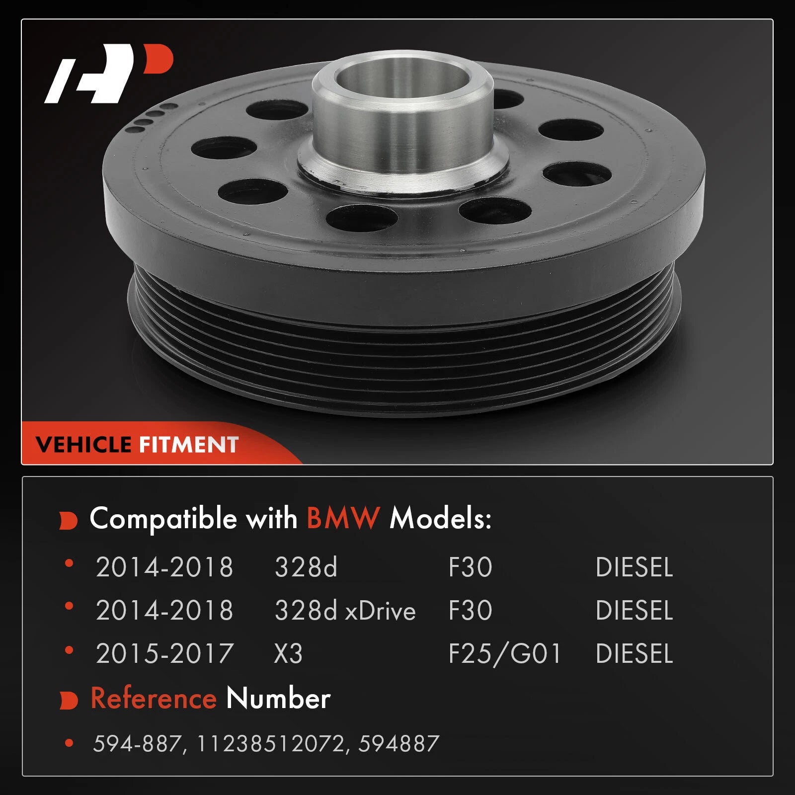 Harmonic Balancer for BMW 328d, 328d xDrive, X3 (2014-2017)