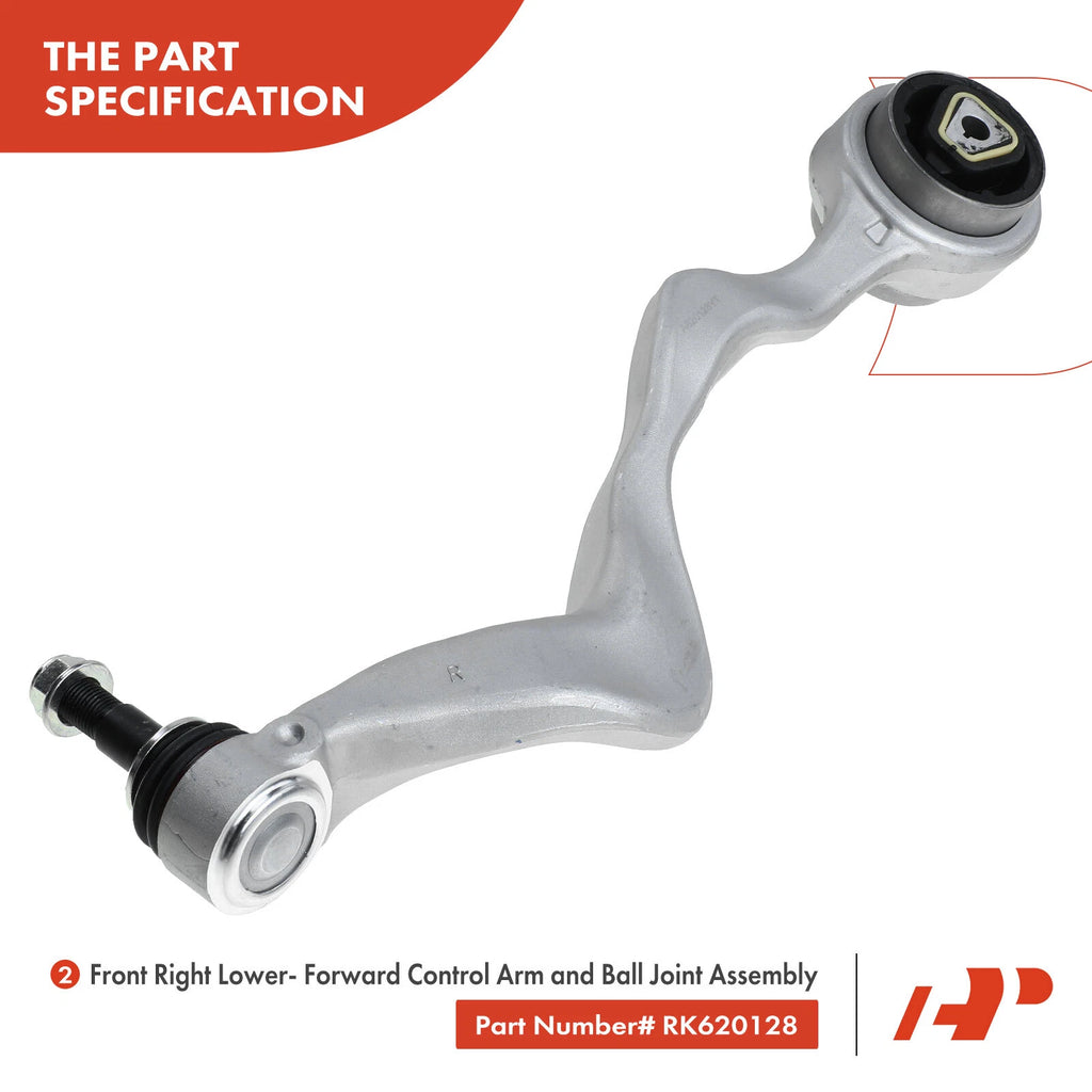 8x Wheel Bearing Control Arm Ball Joint Kit for BMW 128i 135i 323i 325i (2008–2013)