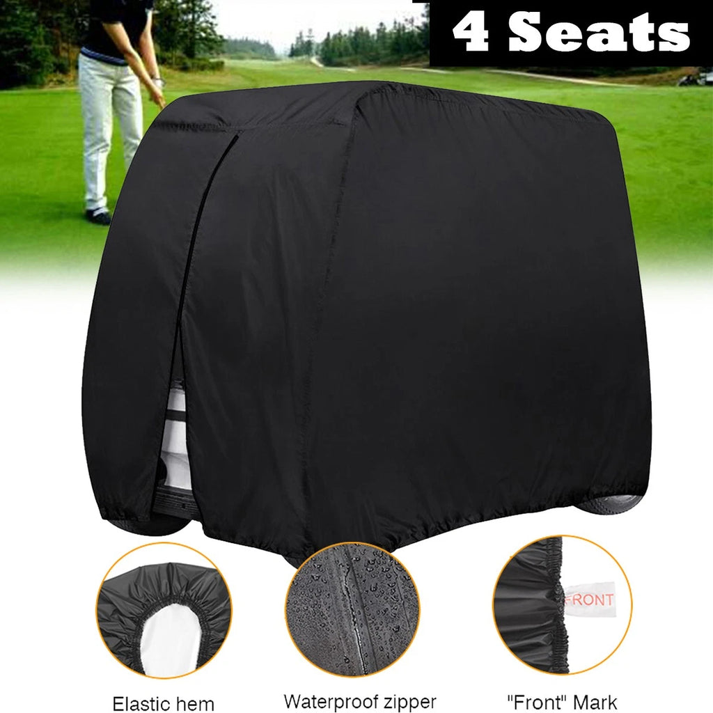 Heavy Duty Waterproof Golf Cart Cover Tarp for EZGO, Club Car, Yamaha (4 Passengers)