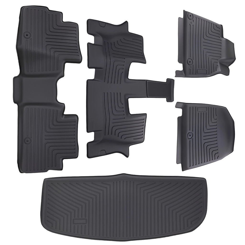 All-Weather TPE Black Floor Mat Set for Kia Telluride (2020–2025)