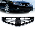 Chrome and Black Front Upper Trim Grille for Acura TSX (2006–2008)