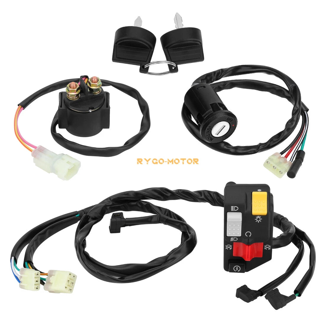 Handlebar Key Starter Relay Switch Kit for Honda Recon 250 TRX250TM (2007–2020)