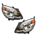 Set of 2 Headlights for Chevy Equinox (2016â2017) Halogen Projector