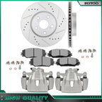 Front Brake Calipers Disc Rotors Ceramic Pad for Toyota Corolla (2009–2019)