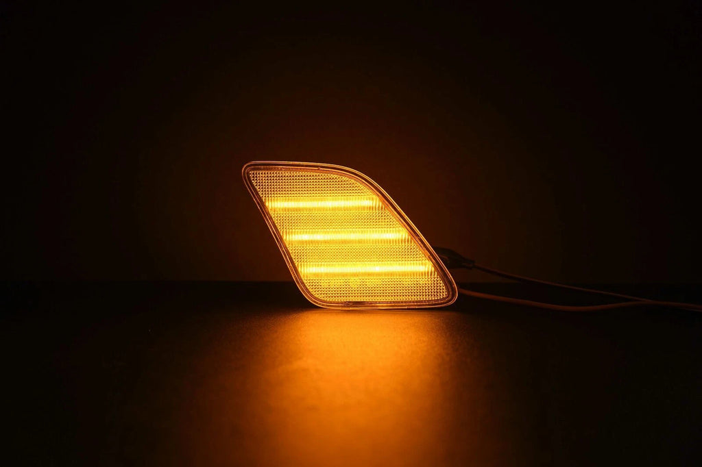 2X Clear LED Front Bumper Side Marker Light for Benz W221 S-Class W218 CLS63 AMG