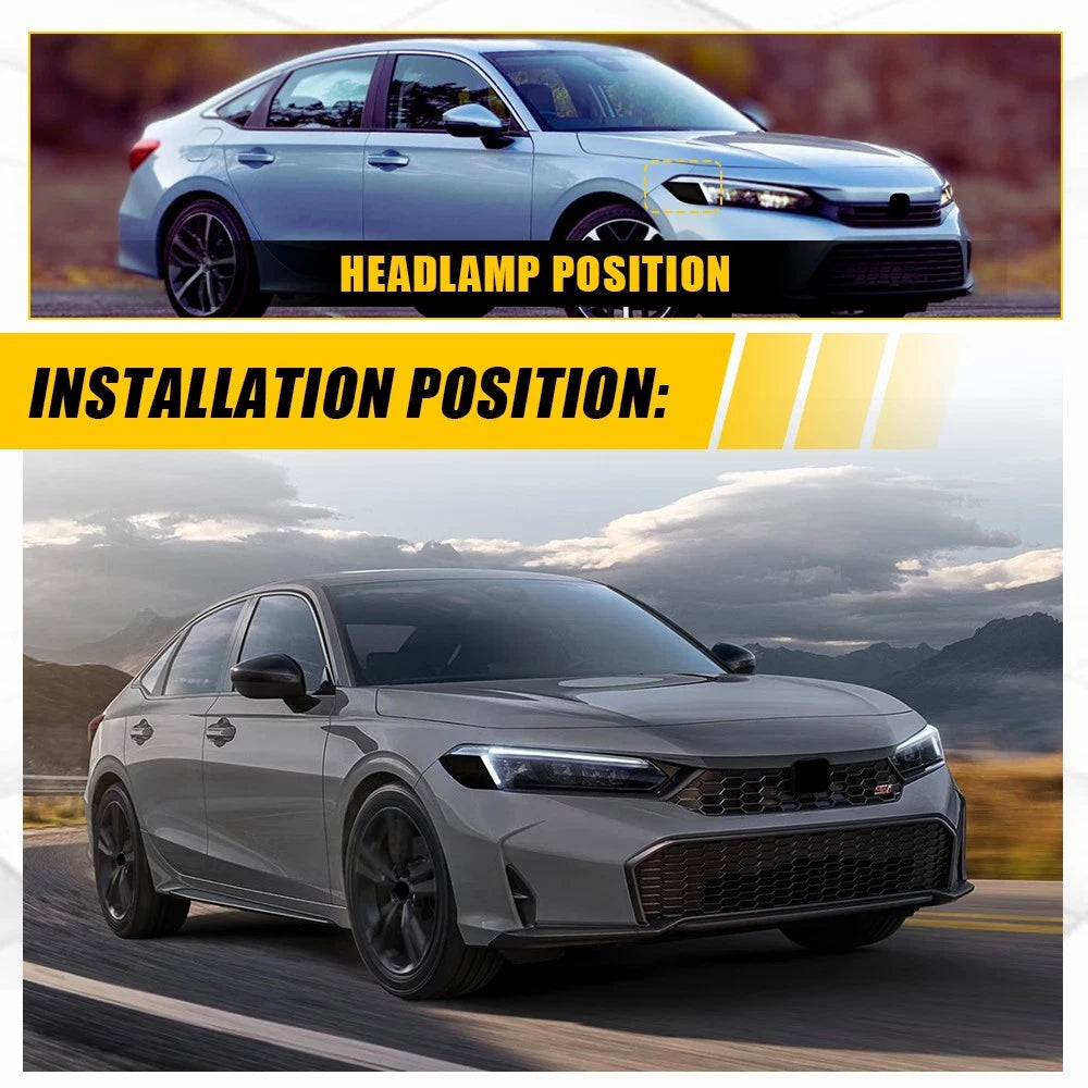 Headlight Tint Overlays for Honda Civic (2022-2025)